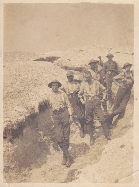 CFK and comrades in their sand dune trench